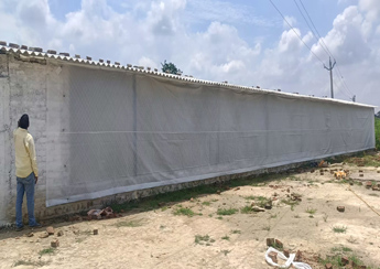 silpaulin chicken house curtains